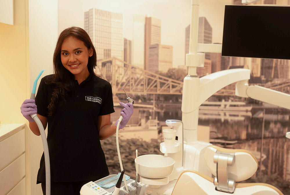 Modern dental treatment room with advanced clinical equipment in a dental clinic in Bali