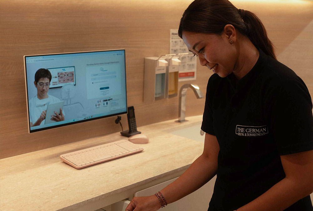 Integrated digital workflow and patient data system at a modern dental clinic in Bali